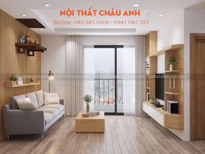 Thi công nội thất chung cư giá rẻ 2 phòng ngủ CC002
